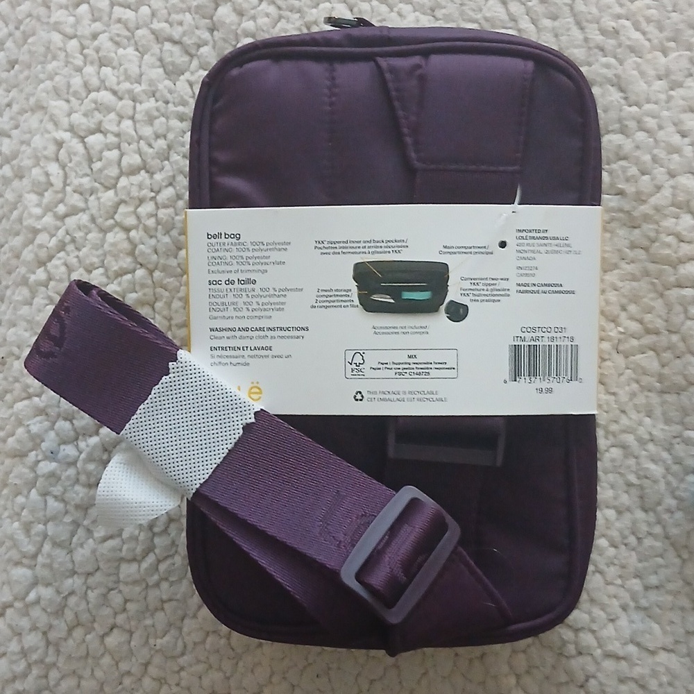 Lole Deep Purple Handwarmer Belt Bag - Picture 3 of 4